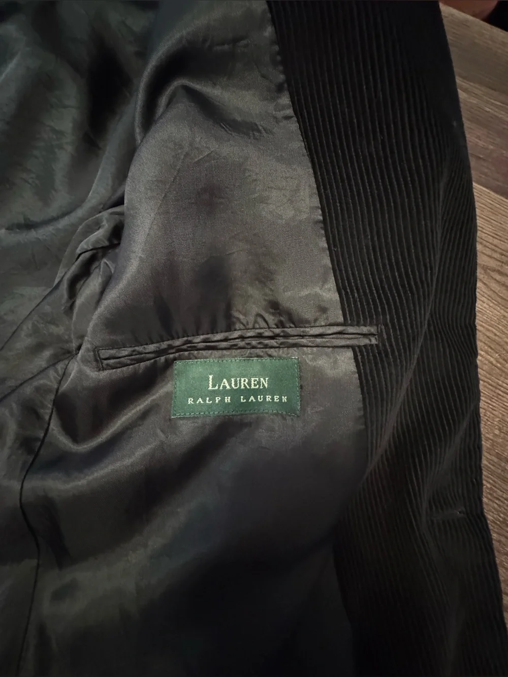 Lauren Ralph Lauren Black Corduroy Sport Coat 42R”